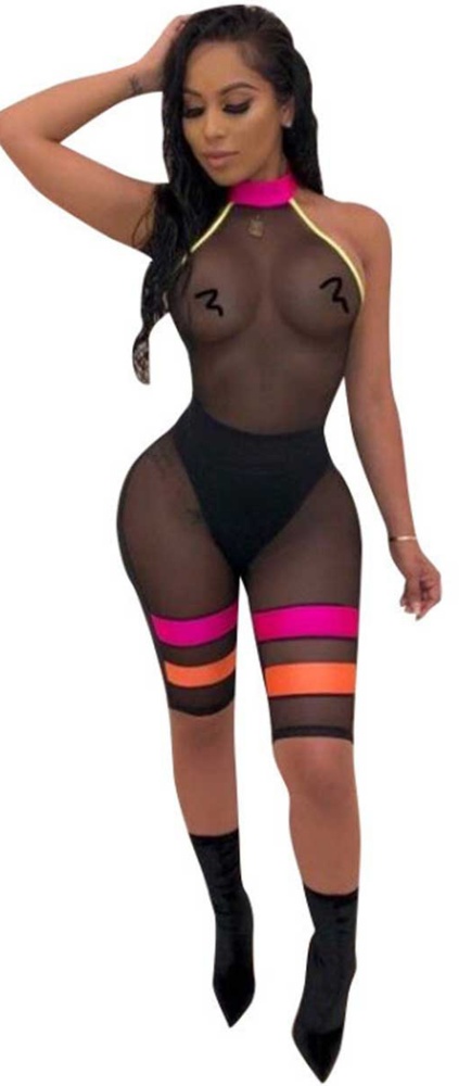 HALTER BACKLESS SKINNY ROMPER